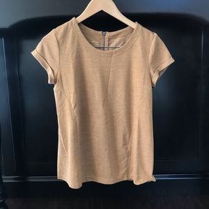 Flattering not so basic beige t-shirt